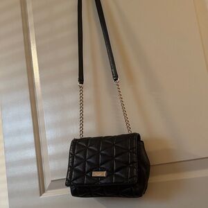 Kate Spade New York Black Quilted Crossbody with Chain Strap